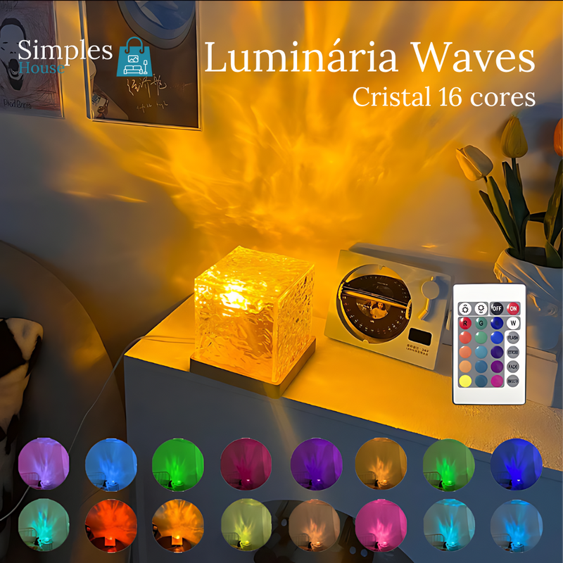 Luminária Waves® - Cristal 16 cores