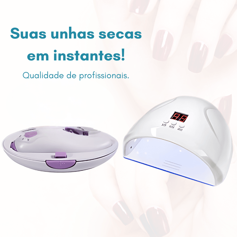 Kit NailPro - Secadora De Unha Led UV + Lixadeira Elétrica