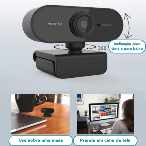 Webcam Full HD 1080 - Com Microfone